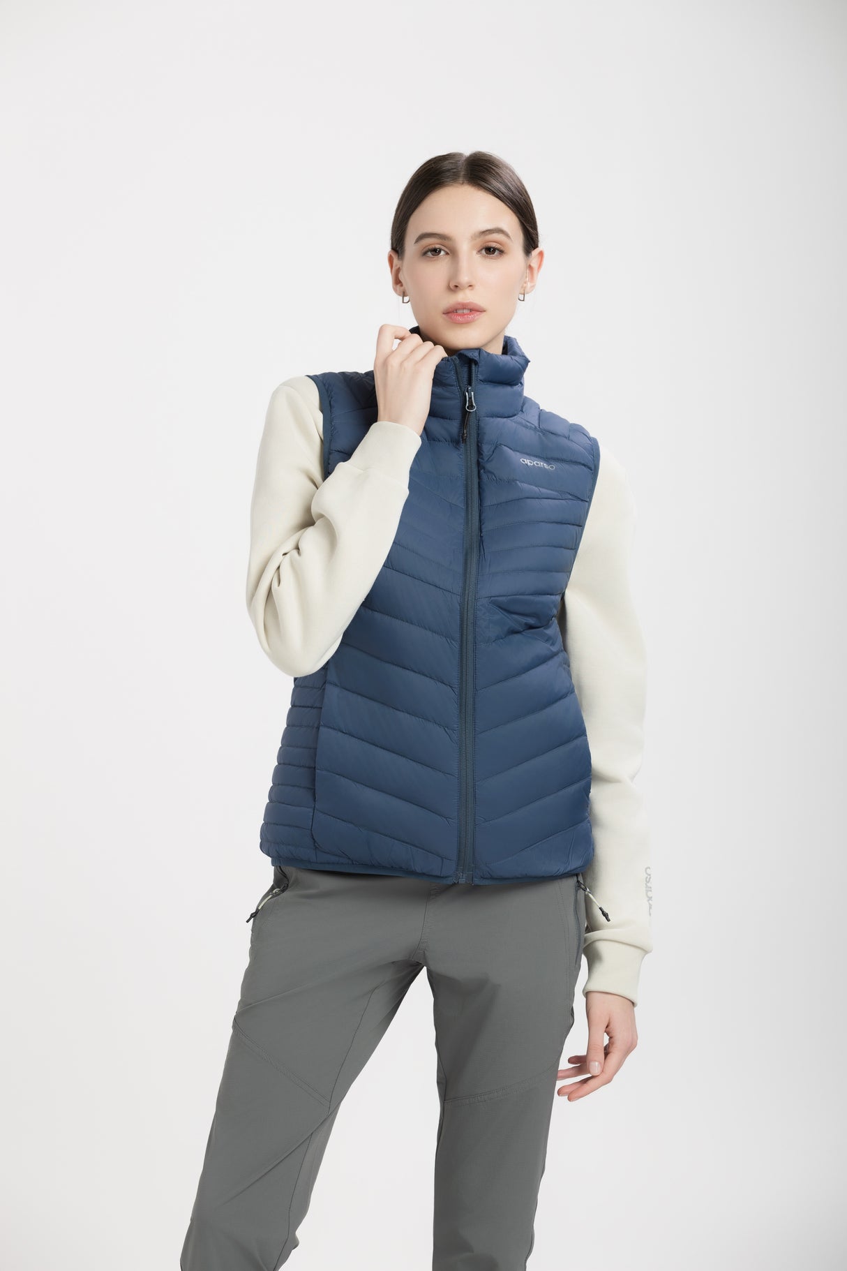 womens-stand-collar-down-vest