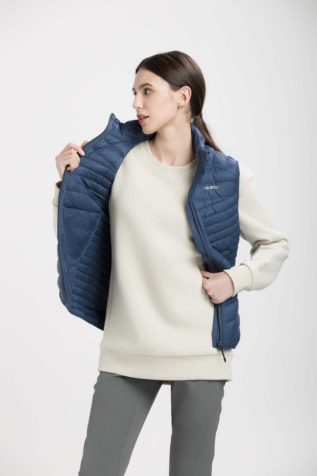 Women's Stand Collar Down Vest