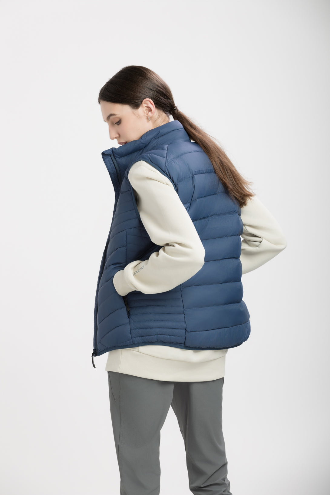 Women's Stand Collar Down Vest